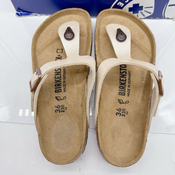 Birkenstock Gizeh Birko-Flor Thong Sandal Graceful Pearl White EU 36 US 5- 5.5 R - Picture 14 of 14